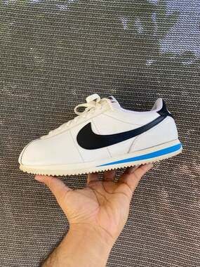 Nike Cortez Men's Shoes White Black Light Photo Blue DM4044-100 Size 11
